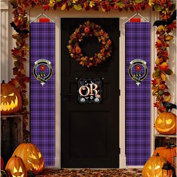 ScotsTee Shop Scottish Learmonth Family Herts Tartan Front Porch Sign Set, Hanging Banner Set