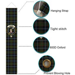 ScotsTee Shop Scottish McRae Hunting Tartan Front Porch Sign Set, Hanging Banner Set