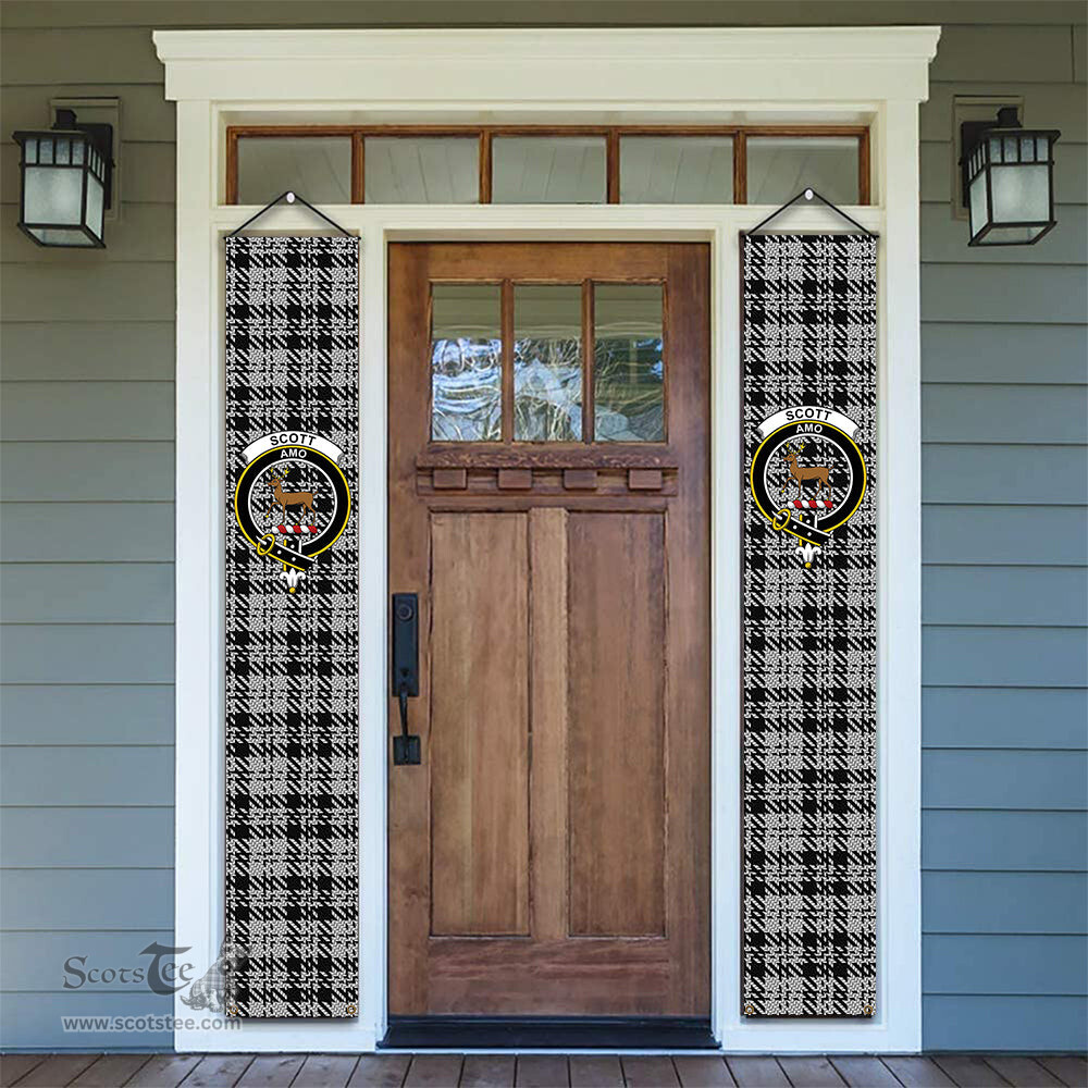 ScotsTee Shop Scottish Scott Abbreviated Tartan Front Porch Sign Set, Hanging Banner Set