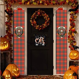 ScotsTee Shop Scottish McNab Ancient Tartan Front Porch Sign Set, Hanging Banner Set