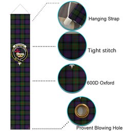 ScotsTee Shop Scottish McDonald Tartan Front Porch Sign Set, Hanging Banner Set
