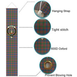 ScotsTee Shop Scottish McIntyre Ancient Tartan Front Porch Sign Set, Hanging Banner Set