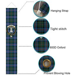 ScotsTee Shop Scottish McCallum of Berwick Ancient Tartan Front Porch Sign Set, Hanging Banner Set