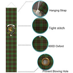 ScotsTee Shop Scottish McPhee Hunting Ancient Tartan Front Porch Sign Set, Hanging Banner Set