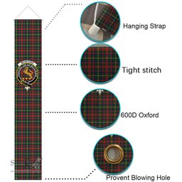 ScotsTee Shop Scottish McIntosh Hunting Modern Tartan Front Porch Sign Set, Hanging Banner Set