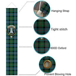 ScotsTee Shop Scottish MacCallum Ancient Tartan Front Porch Sign Set, Hanging Banner Set