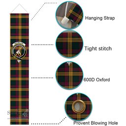 ScotsTee Shop Scottish MacMillan Modern Tartan Front Porch Sign Set, Hanging Banner Set