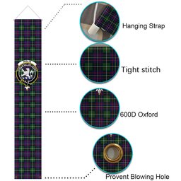 ScotsTee Shop Scottish Inglis Modern Tartan Front Porch Sign Set, Hanging Banner Set