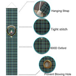 ScotsTee Shop Scottish Stephenson Ancient Tartan Front Porch Sign Set, Hanging Banner Set