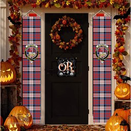 ScotsTee Shop Scottish McDonald Dress Irish Ancient Tartan Front Porch Sign Set, Hanging Banner Set