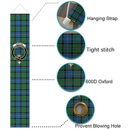 ScotsTee Shop Scottish Stirling Ancient Tartan Front Porch Sign Set, Hanging Banner Set