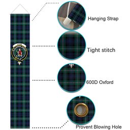 ScotsTee Shop Scottish Lyon Modern Tartan Front Porch Sign Set, Hanging Banner Set