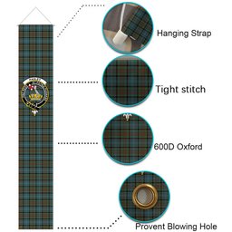 ScotsTee Shop Scottish Pasley Tartan Front Porch Sign Set, Hanging Banner Set
