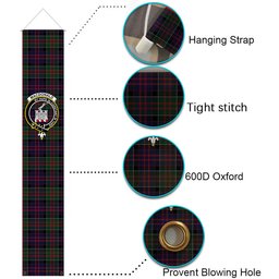 ScotsTee Shop Scottish MacDonald of Clan Ranald Tartan Front Porch Sign Set, Hanging Banner Set