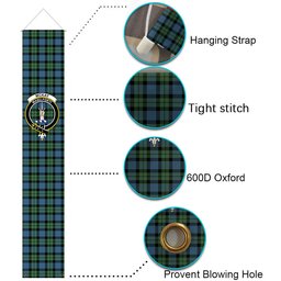 ScotsTee Shop Scottish McKay Ancient Tartan Front Porch Sign Set, Hanging Banner Set