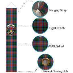 ScotsTee Shop Scottish Rattray of Lude Ancient Tartan Front Porch Sign Set, Hanging Banner Set