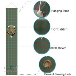 ScotsTee Shop Scottish McIntosh Hunting Ancient Tartan Front Porch Sign Set, Hanging Banner Set