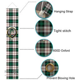 ScotsTee Shop Scottish Ross Arisaid Modern Tartan Front Porch Sign Set, Hanging Banner Set