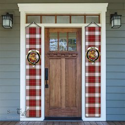 ScotsTee Shop Scottish McFie Dress Ancient Tartan Front Porch Sign Set, Hanging Banner Set