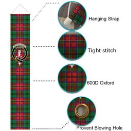 ScotsTee Shop Scottish McCullough Tartan Front Porch Sign Set, Hanging Banner Set