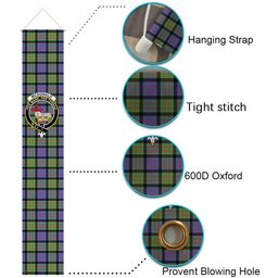 ScotsTee Shop Scottish McDonald Ancient Tartan Front Porch Sign Set, Hanging Banner Set