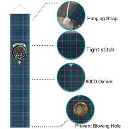 ScotsTee Shop Scottish Sandilands Tartan Front Porch Sign Set, Hanging Banner Set