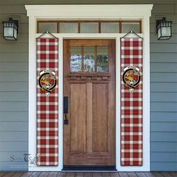 ScotsTee Shop Scottish McPhee Dress Ancient Tartan Front Porch Sign Set, Hanging Banner Set