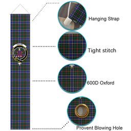 ScotsTee Shop Scottish Ogilvie (Ogilvy) Hunting Modern Tartan Front Porch Sign Set, Hanging Banner Set
