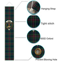 ScotsTee Shop Scottish Keith District Modern Tartan Front Porch Sign Set, Hanging Banner Set