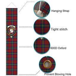 ScotsTee Shop Scottish Ruthven VS Tartan Front Porch Sign Set, Hanging Banner Set