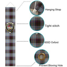ScotsTee Shop Scottish McDonald Dress Ancient Tartan Front Porch Sign Set, Hanging Banner Set