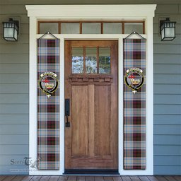 ScotsTee Shop Scottish McDonald Dress Ancient Tartan Front Porch Sign Set, Hanging Banner Set
