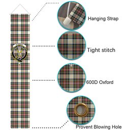 ScotsTee Shop Scottish Stewart Dress Ancient SC Tartan Front Porch Sign Set, Hanging Banner Set