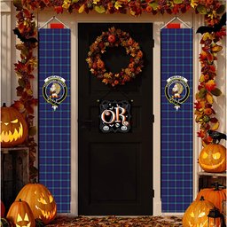 ScotsTee Shop Scottish Kirkcaldy Tartan Front Porch Sign Set, Hanging Banner Set