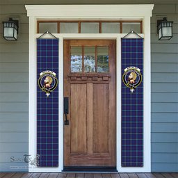 ScotsTee Shop Scottish Kirkcaldy Tartan Front Porch Sign Set, Hanging Banner Set