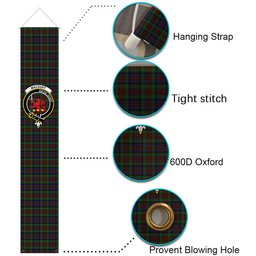 ScotsTee Shop Scottish MacDuff Hunting Tartan Front Porch Sign Set, Hanging Banner Set