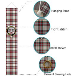 ScotsTee Shop Scottish McLean Dress Modern Tartan Front Porch Sign Set, Hanging Banner Set