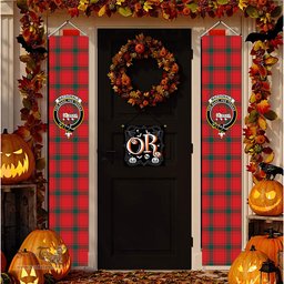 ScotsTee Shop Scottish MacDonald of Sleat Modern Tartan Front Porch Sign Set, Hanging Banner Set