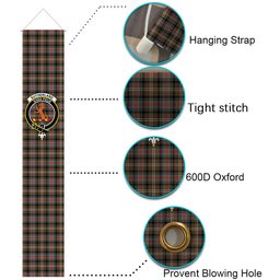 ScotsTee Shop Scottish Sutherland Weathered Tartan Front Porch Sign Set, Hanging Banner Set