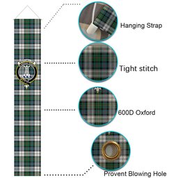 ScotsTee Shop Scottish MacCallum Dress Ancient Tartan Front Porch Sign Set, Hanging Banner Set