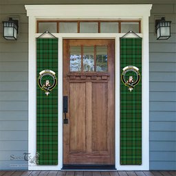 ScotsTee Shop Scottish Ross Hunting 3 Tartan Front Porch Sign Set, Hanging Banner Set