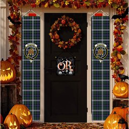 ScotsTee Shop Scottish MacKenzie Dress 2 Tartan Front Porch Sign Set, Hanging Banner Set