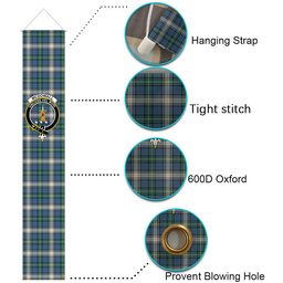 ScotsTee Shop Scottish McDowall Modern Tartan Front Porch Sign Set, Hanging Banner Set