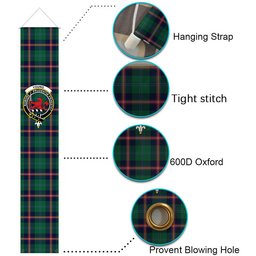 ScotsTee Shop Scottish Young Modern Clan Tartan Front Porch Sign Set, Hanging Banner Set