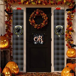 ScotsTee Shop Scottish Turnbull, Dress Bruce Tartan Front Porch Sign Set, Hanging Banner Set