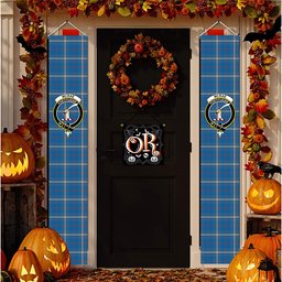 ScotsTee Shop Scottish McRae of America Ancient Tartan Front Porch Sign Set, Hanging Banner Set