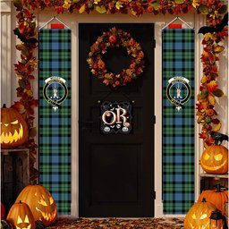 ScotsTee Shop Scottish McCoy Ancient Tartan Front Porch Sign Set, Hanging Banner Set