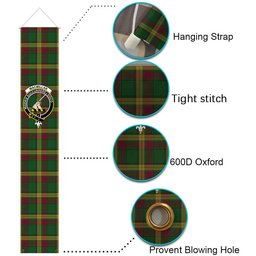 ScotsTee Shop Scottish MacMillan Anc Clans Originaux Tartan Front Porch Sign Set, Hanging Banner Set