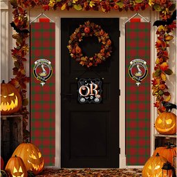 ScotsTee Shop Scottish McQuarrie Tartan Front Porch Sign Set, Hanging Banner Set