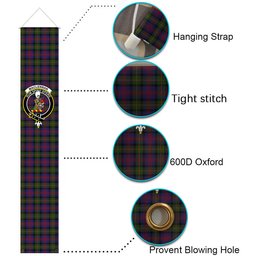 ScotsTee Shop Scottish MacLennan Tartan Front Porch Sign Set, Hanging Banner Set